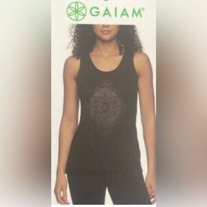 GAIAM graphic tank top - with detailed Back - new - Black